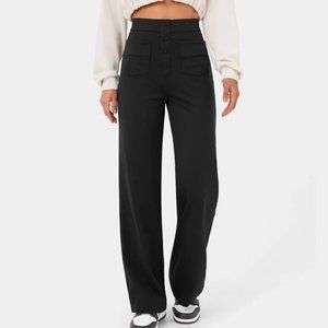 Black petite halara pants new